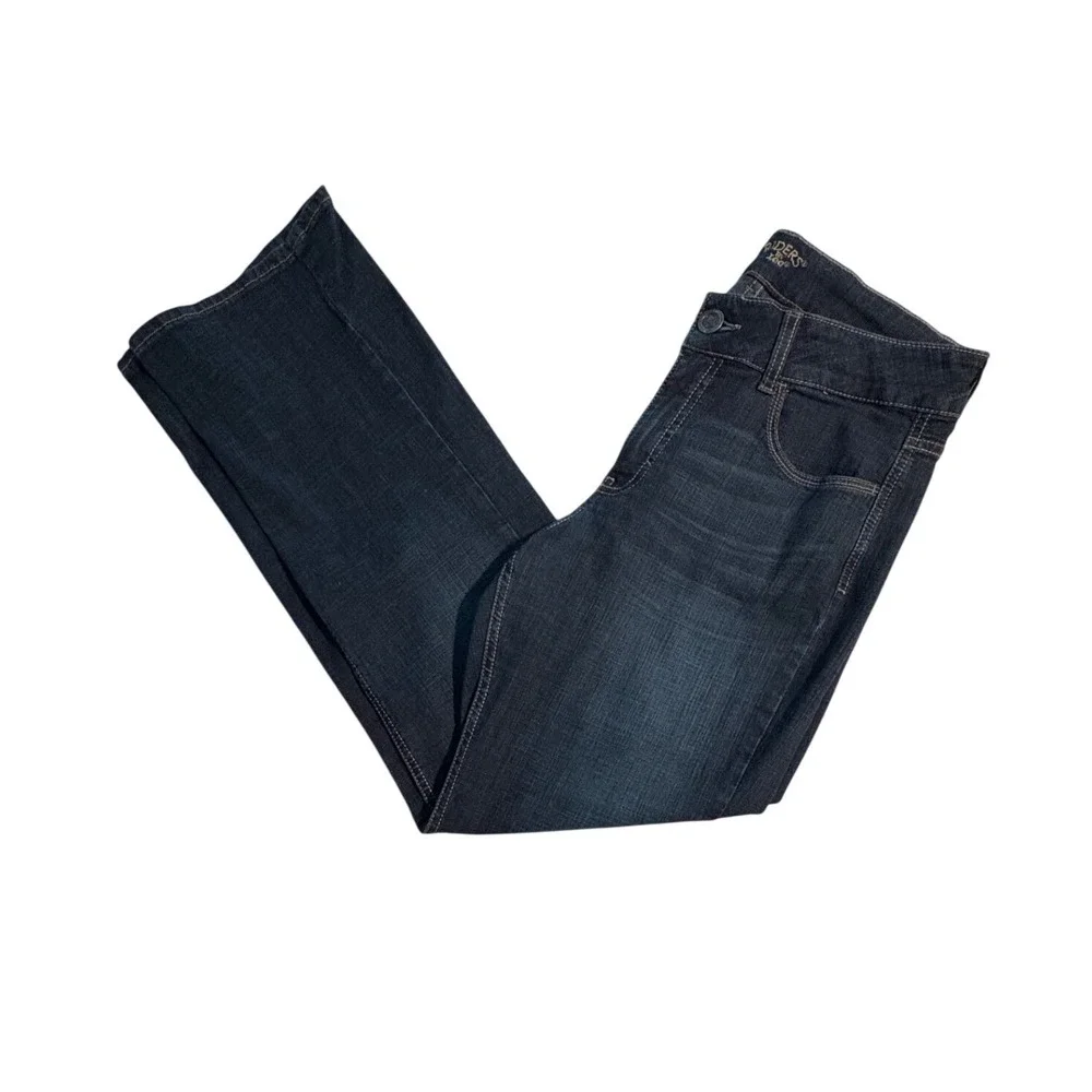 Riders by Lee Womens 12 Petite Dark Wash Straight Leg Stretch Denim Blue Jeans - Picture 8 of 9